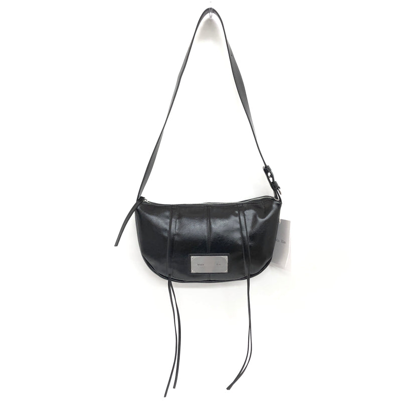 【中古美品】【レディース】 Matin Kim マーティンキム HALF SHIRRING RIBBON ROUND BAG MK2411BG002M 三日月型 ショルダーバッグ 鞄 188-260728-rs-05-fur カラー：ブラック 万代Net店