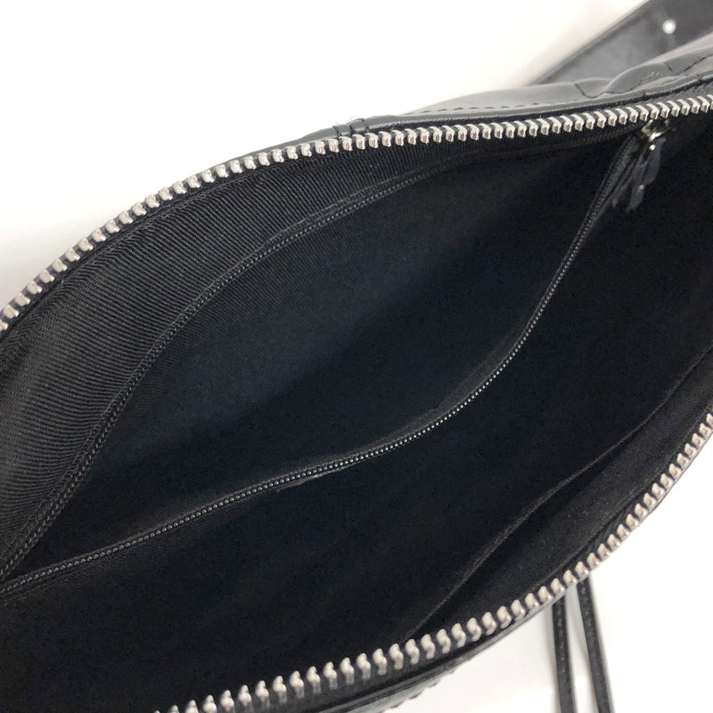 【中古美品】【レディース】 Matin Kim マーティンキム HALF SHIRRING RIBBON ROUND BAG MK2411BG002M 三日月型 ショルダーバッグ 鞄 188-260728-rs-05-fur カラー：ブラック 万代Net店