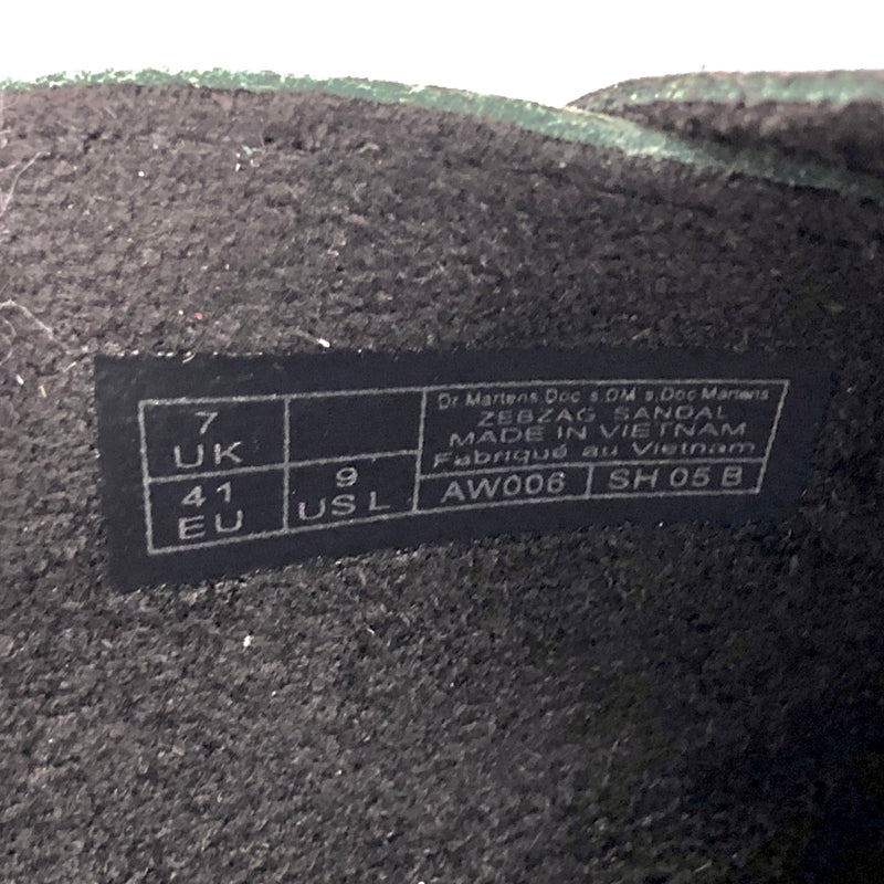 【中古品】【メンズ/レディース】 Dr.Martens ドクターマーチン ZEBZAG SANDAL 43667300 ゼブザグサンダル シューズ 靴 164-260728-rs-06-fur サイズ：UK7(26cm相当) カラー：グリーン 万代Net店