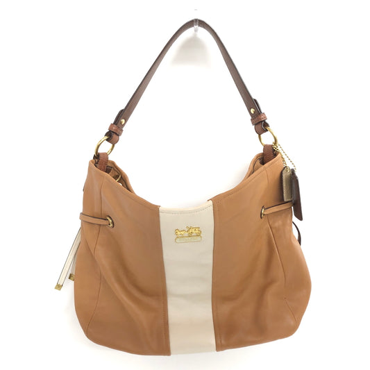 【現状渡し品】【レディース】 COACH コーチ SHOULDER BAG J1120-18961 ショルダーバッグ 鞄 180-260728-rs-07-fur カラー：キャメル/アイボリー 万代Net店