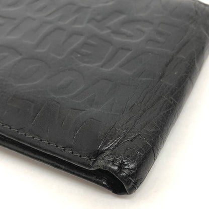 【現状渡し品】【メンズ/レディース】 VIVIENNE WESTWOOD ヴィヴィアンウエストウッド FD0037 二つ折り財布 ロゴ型押し オーブ コンパクトウォレット 200-260511-rs-07-fur カラー：ブラック 万代Net店