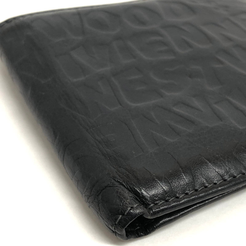 【現状渡し品】【メンズ/レディース】 VIVIENNE WESTWOOD ヴィヴィアンウエストウッド FD0037 二つ折り財布 ロゴ型押し オーブ コンパクトウォレット 200-260511-rs-07-fur カラー：ブラック 万代Net店