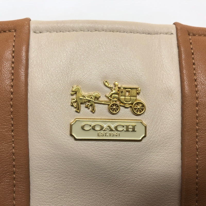 【現状渡し品】【レディース】 COACH コーチ SHOULDER BAG J1120-18961 ショルダーバッグ 鞄 180-260728-rs-07-fur カラー：キャメル/アイボリー 万代Net店