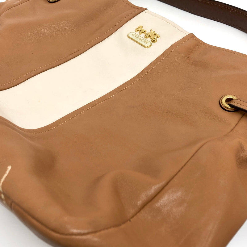 【現状渡し品】【レディース】 COACH コーチ SHOULDER BAG J1120-18961 ショルダーバッグ 鞄 180-260728-rs-07-fur カラー：キャメル/アイボリー 万代Net店