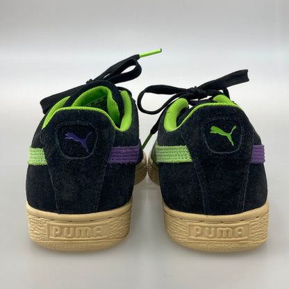 【中古美品】【メンズ/レディース】 PUMA プーマ SANTA CRUZ × PUMA 381905-01 SUEDE BLACK GREEN FLASH 本体のみ（箱なし） 163-251028-WA-04-iwa サイズ：25 カラー：ブラック グリーン パープル 万代Net店