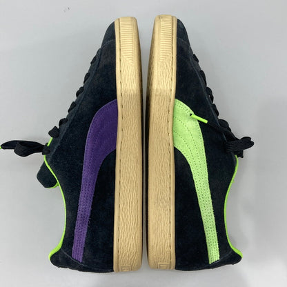 【中古美品】【メンズ/レディース】 PUMA プーマ SANTA CRUZ × PUMA 381905-01 SUEDE BLACK GREEN FLASH 本体のみ（箱なし） 163-251028-WA-04-iwa サイズ：25 カラー：ブラック グリーン パープル 万代Net店