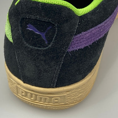 【中古美品】【メンズ/レディース】 PUMA プーマ SANTA CRUZ × PUMA 381905-01 SUEDE BLACK GREEN FLASH 本体のみ（箱なし） 163-251028-WA-04-iwa サイズ：25 カラー：ブラック グリーン パープル 万代Net店