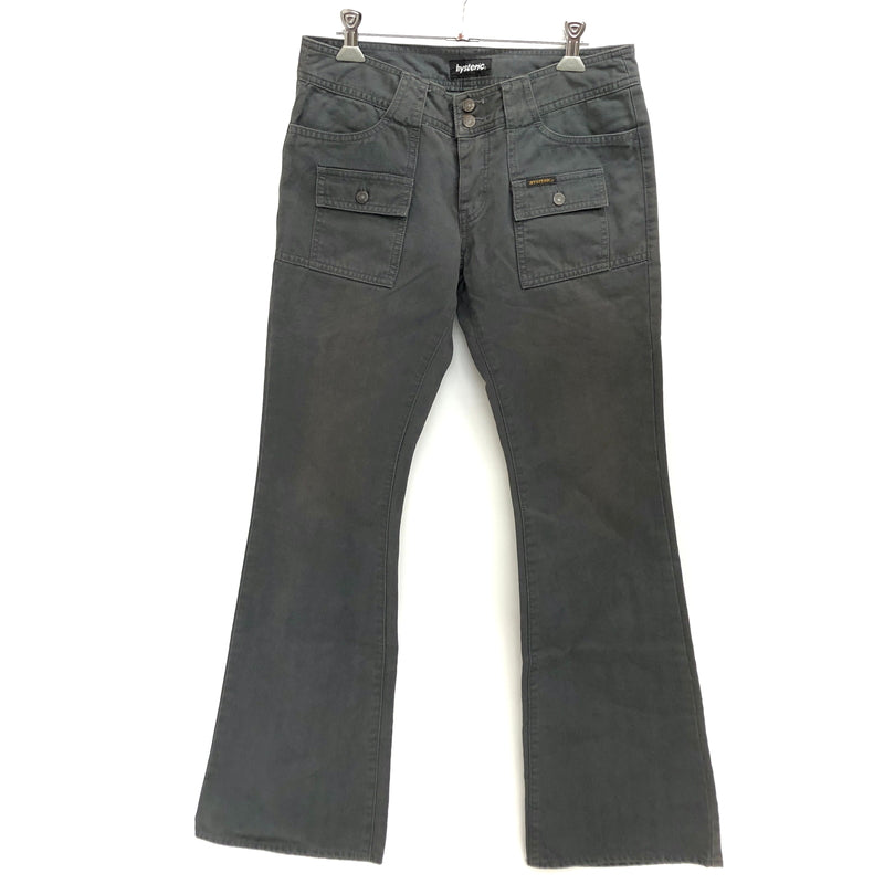 【中古品】【メンズ】 HYSTERIC GLAMOUR ヒステリックグラマー FLARED CARGO PANTS 2AP-3183 フレアカーゴパンツ ブーツカット ボトムス 古着 151-261022-rs-02-fur サイズ：M カラー：グレー系 万代Net店