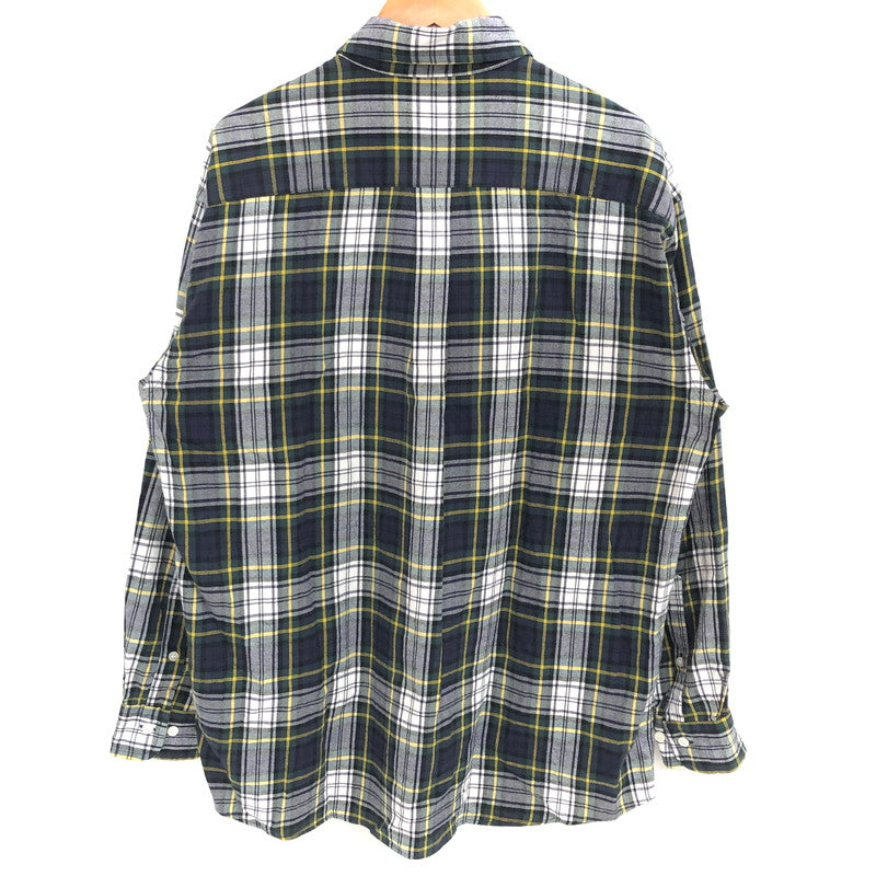 【中古品】【メンズ】 SEQUEL TARTAN FLYFRONT SHIRT SQ-25SS-SH-03 タータンチェック フライフロント 長袖 シャツ トップス 142-260512-rs-03-fur サイズ：L カラー：ネイビー系 万代Net店