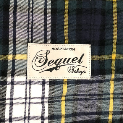 【中古品】【メンズ】 SEQUEL TARTAN FLYFRONT SHIRT SQ-25SS-SH-03 タータンチェック フライフロント 長袖 シャツ トップス 142-260512-rs-03-fur サイズ：L カラー：ネイビー系 万代Net店