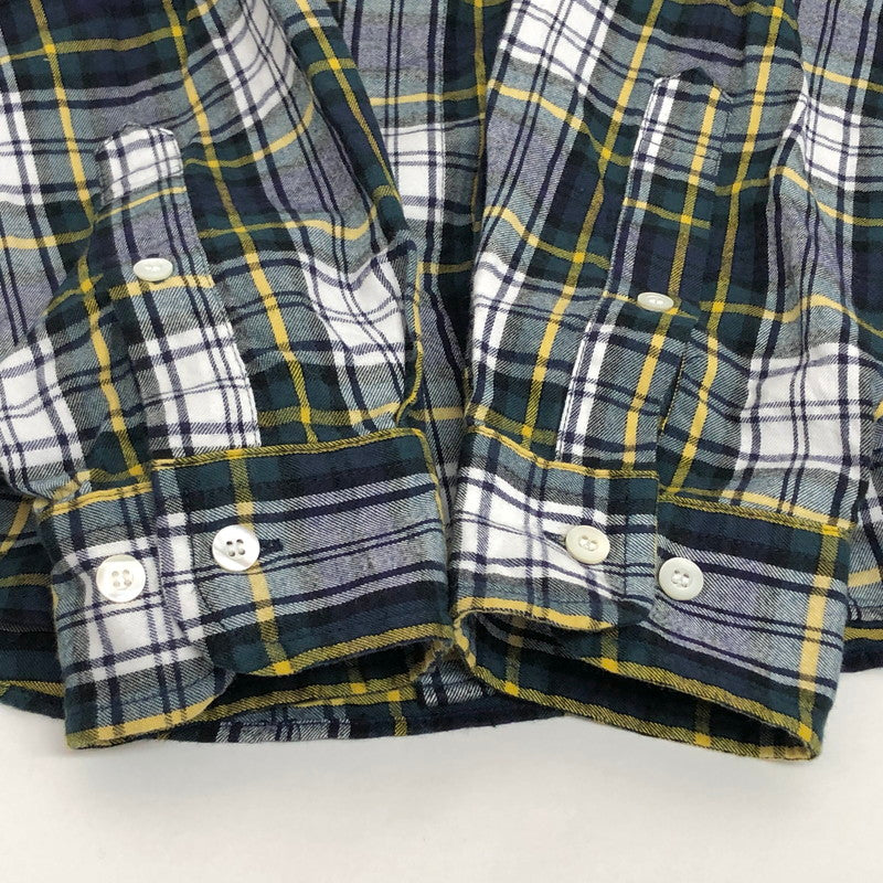 【中古品】【メンズ】 SEQUEL TARTAN FLYFRONT SHIRT SQ-25SS-SH-03 タータンチェック フライフロント 長袖 シャツ トップス 142-260512-rs-03-fur サイズ：L カラー：ネイビー系 万代Net店