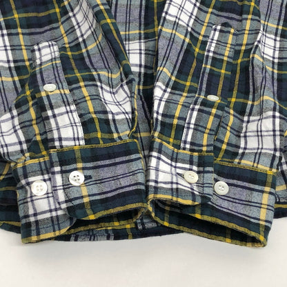 【中古品】【メンズ】 SEQUEL TARTAN FLYFRONT SHIRT SQ-25SS-SH-03 タータンチェック フライフロント 長袖 シャツ トップス 142-260512-rs-03-fur サイズ：L カラー：ネイビー系 万代Net店