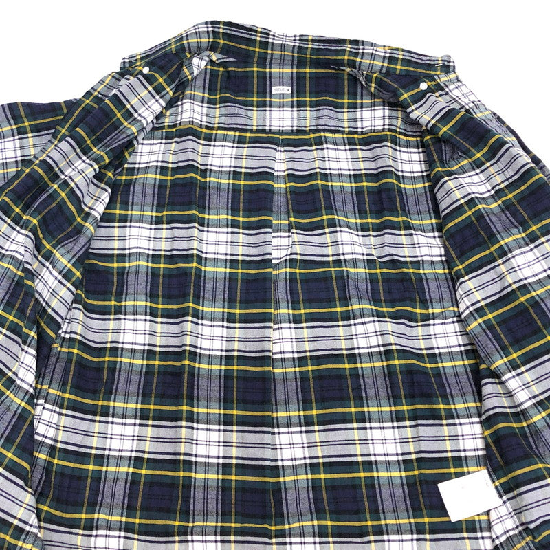 【中古品】【メンズ】 SEQUEL TARTAN FLYFRONT SHIRT SQ-25SS-SH-03 タータンチェック フライフロント 長袖 シャツ トップス 142-260512-rs-03-fur サイズ：L カラー：ネイビー系 万代Net店