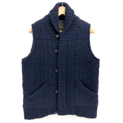 【中古品】【メンズ】 SUGAR CANE シュガーケーン Destiny WOOL VEST ウールベスト ニットベスト 145-260731-rs-02-fur サイズ：38 カラー：ネイビー 万代Net店