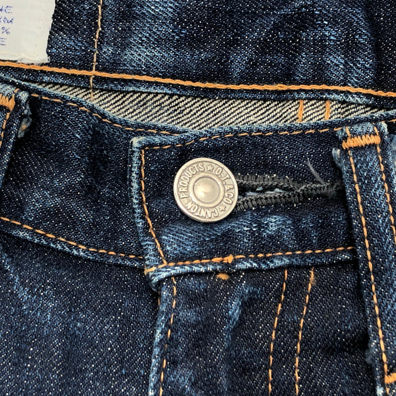 【現状渡し品】【メンズ】 CANTON キャントン DENIM PANTS LOT571 デニムパンツ Gパン ジーンズ ボトムス 古着 151-261022-rs-05-fur サイズ：W28 L34 カラー：インディゴ 万代Net店