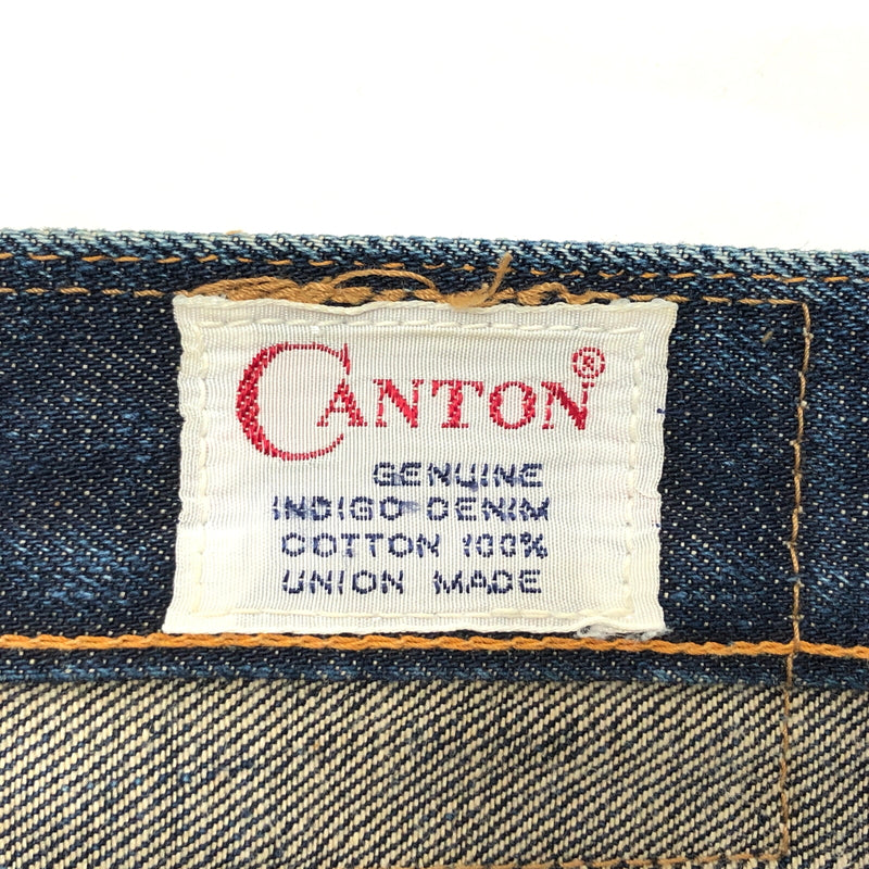 【現状渡し品】【メンズ】 CANTON キャントン DENIM PANTS LOT571 デニムパンツ Gパン ジーンズ ボトムス 古着 151-261022-rs-05-fur サイズ：W28 L34 カラー：インディゴ 万代Net店