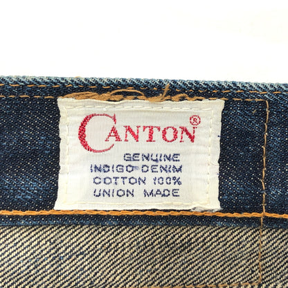 【現状渡し品】【メンズ】 CANTON キャントン DENIM PANTS LOT571 デニムパンツ Gパン ジーンズ ボトムス 古着 151-261022-rs-05-fur サイズ：W28 L34 カラー：インディゴ 万代Net店
