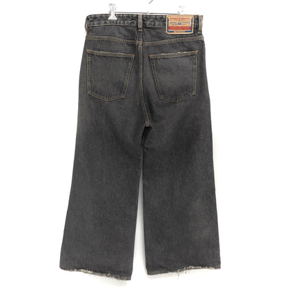 【中古品】【メンズ】 DIESEL ディーゼル D-RISE DENIM PANTS デニムパンツ Gパン ジーンズ ダメージ加工 ボトムス 古着 152-261022-rs-06-fur サイズ：28 カラー：ブラックインディゴ 万代Net店