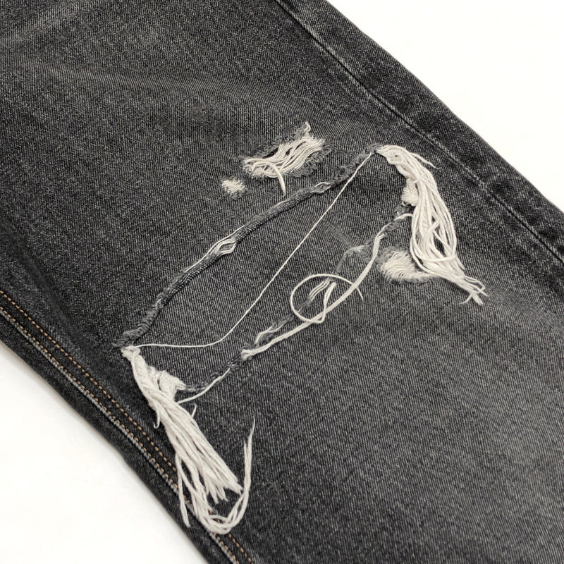 【中古品】【メンズ】 DIESEL ディーゼル D-RISE DENIM PANTS デニムパンツ Gパン ジーンズ ダメージ加工 ボトムス 古着 152-261022-rs-06-fur サイズ：28 カラー：ブラックインディゴ 万代Net店