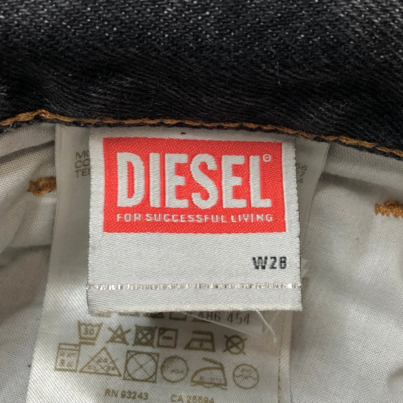 【中古品】【メンズ】 DIESEL ディーゼル D-RISE DENIM PANTS デニムパンツ Gパン ジーンズ ダメージ加工 ボトムス 古着 152-261022-rs-06-fur サイズ：28 カラー：ブラックインディゴ 万代Net店