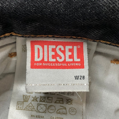 【中古品】【メンズ】 DIESEL ディーゼル D-RISE DENIM PANTS デニムパンツ Gパン ジーンズ ダメージ加工 ボトムス 古着 152-261022-rs-06-fur サイズ：28 カラー：ブラックインディゴ 万代Net店