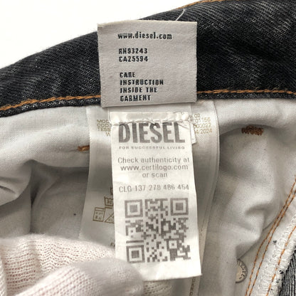 【中古品】【メンズ】 DIESEL ディーゼル D-RISE DENIM PANTS デニムパンツ Gパン ジーンズ ダメージ加工 ボトムス 古着 152-261022-rs-06-fur サイズ：28 カラー：ブラックインディゴ 万代Net店