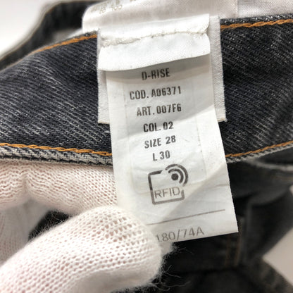 【中古品】【メンズ】 DIESEL ディーゼル D-RISE DENIM PANTS デニムパンツ Gパン ジーンズ ダメージ加工 ボトムス 古着 152-261022-rs-06-fur サイズ：28 カラー：ブラックインディゴ 万代Net店