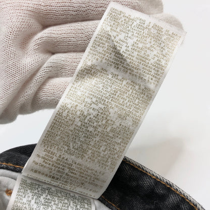 【中古品】【メンズ】 DIESEL ディーゼル D-RISE DENIM PANTS デニムパンツ Gパン ジーンズ ダメージ加工 ボトムス 古着 152-261022-rs-06-fur サイズ：28 カラー：ブラックインディゴ 万代Net店