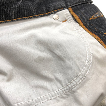 【中古品】【メンズ】 DIESEL ディーゼル D-RISE DENIM PANTS デニムパンツ Gパン ジーンズ ダメージ加工 ボトムス 古着 152-261022-rs-06-fur サイズ：28 カラー：ブラックインディゴ 万代Net店