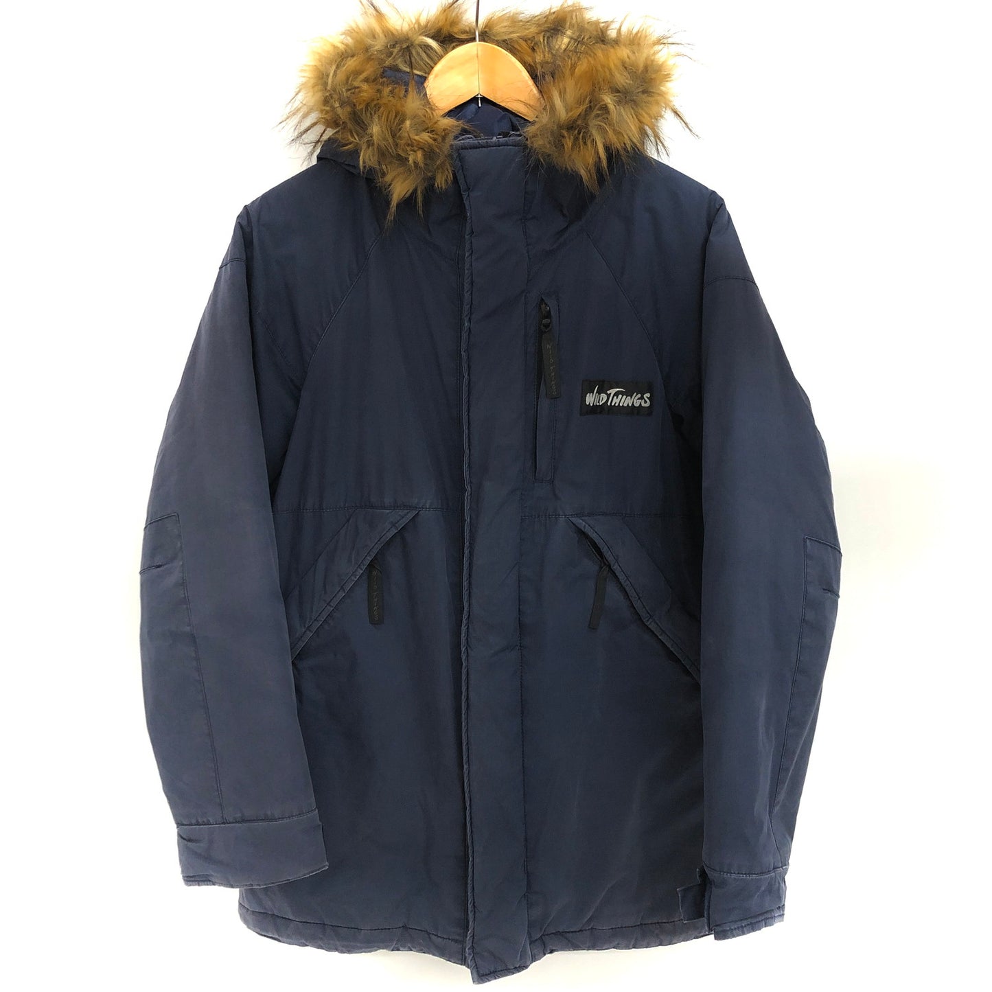 【現状渡し品】【メンズ】 WILDTHINGS ワイルドシングス ダウンジャケット アウトドア 144-251204-yu-04-fur サイズ：L カラー：ネイビー系 万代Net店