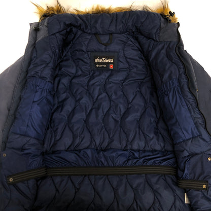 【現状渡し品】【メンズ】 WILDTHINGS ワイルドシングス ダウンジャケット アウトドア 144-251204-yu-04-fur サイズ：L カラー：ネイビー系 万代Net店