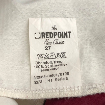 【ジャンク品】【メンズ】 REDPOINT レッドポイント スラックスパンツ カラーパンツ ズボン ボトムス 157-240919-rs-02-fur サイズ：27 カラー：ボルドー・ワイン系 万代Net店