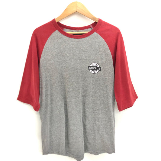 【中古品】【メンズ】 BRIXTON ブリクストン S/S TEE 半袖 Tシャツ トップス インポート系 141-251204-yu-07-fur サイズ：M カラー：レッド/グレー 万代Net店