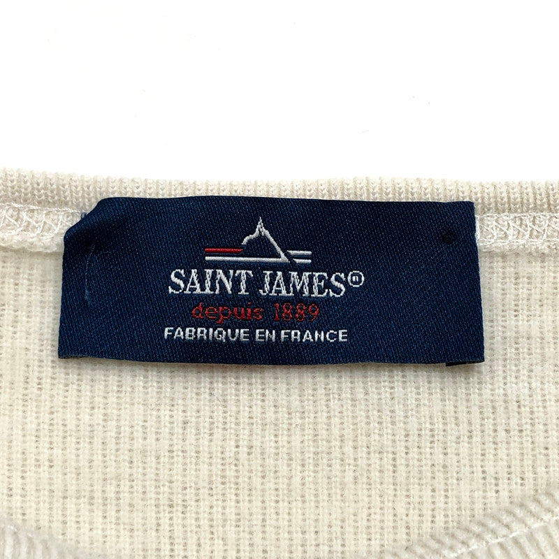 【中古品】【レディース】 SAINT JAMES セントジェームス ダブルフェースセーター 無地 長袖 トップス 170-260217-rs-02-fur サイズ：SM カラー：アイボリー系 万代Net店