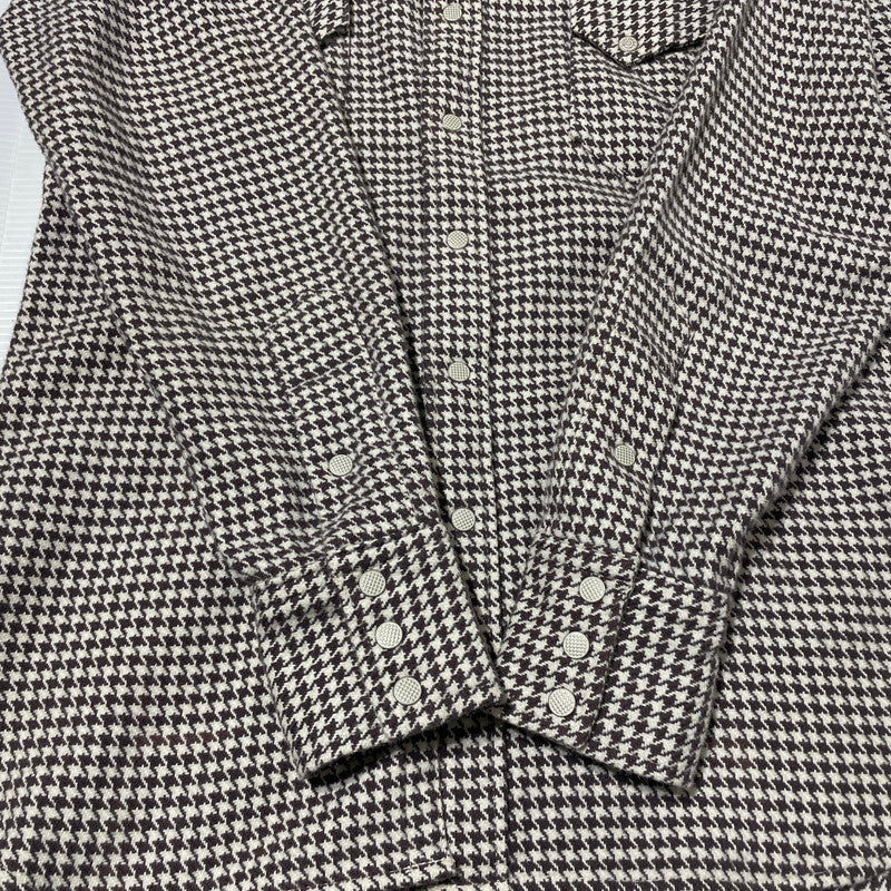 【中古品】【メンズ】 BONCOURA ボンクラ HOUNDSTOOTH FLANNEL SHIRT ハウンドトゥース フランネルシャツ 長袖 トップス 140-260216-yo-07-fuz サイズ：36 カラー：マルチカラー 万代Net店