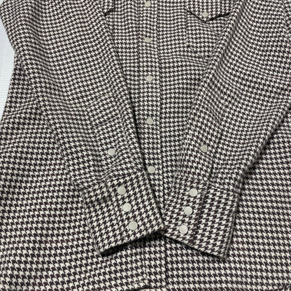 【中古品】【メンズ】 BONCOURA ボンクラ HOUNDSTOOTH FLANNEL SHIRT ハウンドトゥース フランネルシャツ 長袖 トップス 140-260216-yo-07-fuz サイズ：36 カラー：マルチカラー 万代Net店