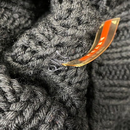 【中古品】【メンズ】 PRADA SPORT プラダ スポーツ TURTLE NECK WOOL CABLE KNIT タートル ネック ウール ケーブル ニット トップス 141-260906-kh-01-izu サイズ：50 カラー：ブラック 万代Net店