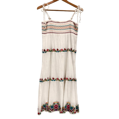 【現状渡し品】【レディース】 HYSTERIC GLAMOUR ヒステリックグラマー 2WAY ONE-PIECE 0122AK03 刺繍 ワンピース ロングスカート クマ 花 トップス ボトムス 170-250603-rs-01-fur サイズ：FREE カラー：ホワイト 万代Net店