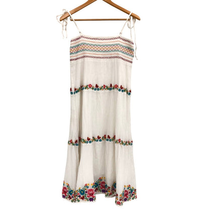 【現状渡し品】【レディース】 HYSTERIC GLAMOUR ヒステリックグラマー 2WAY ONE-PIECE 0122AK03 刺繍 ワンピース ロングスカート クマ 花 トップス ボトムス 170-250603-rs-01-fur サイズ：FREE カラー：ホワイト 万代Net店