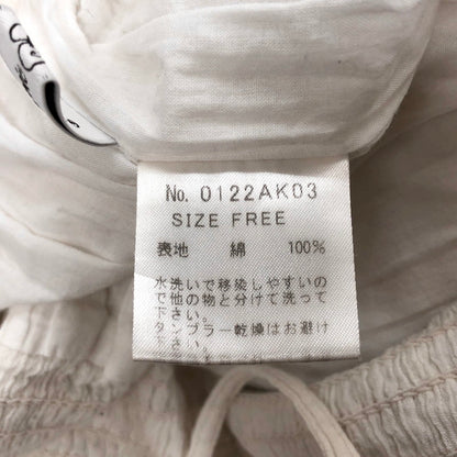 【現状渡し品】【レディース】 HYSTERIC GLAMOUR ヒステリックグラマー 2WAY ONE-PIECE 0122AK03 刺繍 ワンピース ロングスカート クマ 花 トップス ボトムス 170-250603-rs-01-fur サイズ：FREE カラー：ホワイト 万代Net店