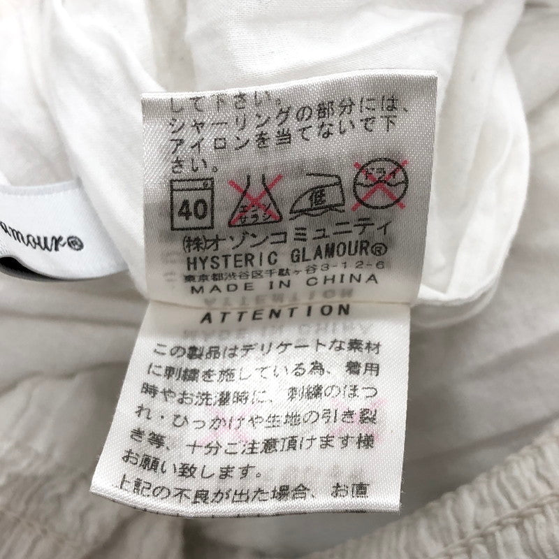 【現状渡し品】【レディース】 HYSTERIC GLAMOUR ヒステリックグラマー 2WAY ONE-PIECE 0122AK03 刺繍 ワンピース ロングスカート クマ 花 トップス ボトムス 170-250603-rs-01-fur サイズ：FREE カラー：ホワイト 万代Net店