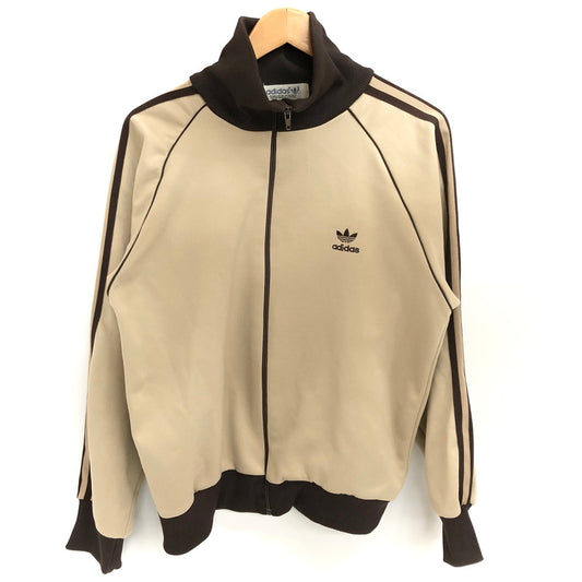 【現状渡し品】【メンズ】 ADIDAS アディダス 80S TRACK JACKET トラックジャケット 長袖 ジャージ 古着 ヴィンテージ 146-260513-rs-05-fur サイズ：不明 カラー：ベージュ/ブラウン 万代Net店