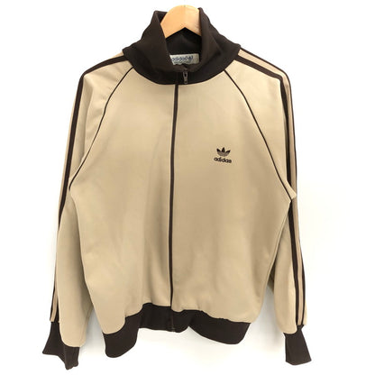 【現状渡し品】【メンズ】 ADIDAS アディダス 80S TRACK JACKET トラックジャケット 長袖 ジャージ 古着 ヴィンテージ 146-260513-rs-05-fur サイズ：不明 カラー：ベージュ/ブラウン 万代Net店