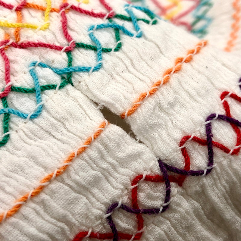 【現状渡し品】【レディース】 HYSTERIC GLAMOUR ヒステリックグラマー 2WAY ONE-PIECE 0122AK03 刺繍 ワンピース ロングスカート クマ 花 トップス ボトムス 170-250603-rs-01-fur サイズ：FREE カラー：ホワイト 万代Net店