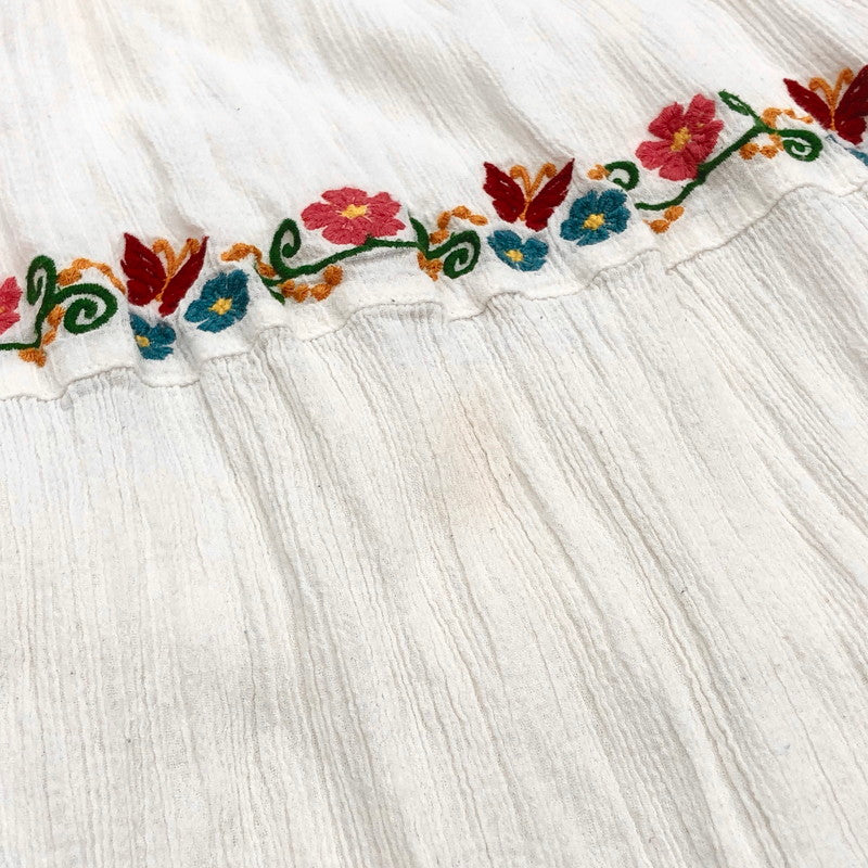 【現状渡し品】【レディース】 HYSTERIC GLAMOUR ヒステリックグラマー 2WAY ONE-PIECE 0122AK03 刺繍 ワンピース ロングスカート クマ 花 トップス ボトムス 170-250603-rs-01-fur サイズ：FREE カラー：ホワイト 万代Net店