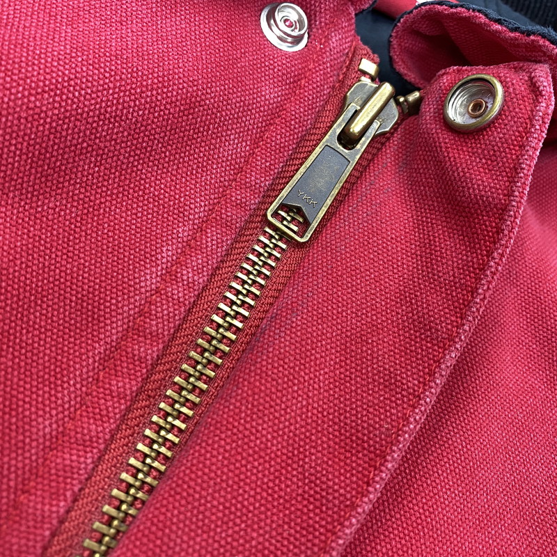 【中古品】【メンズ】 SUPREME シュプリーム OLD ENGLISH CANVAS WORK JACKET オールド イングリッシュ キャンバス ワーク ジャケット アウター 149-260906-kh-13-izu サイズ：L カラー：ブラック×レッド 万代Net店