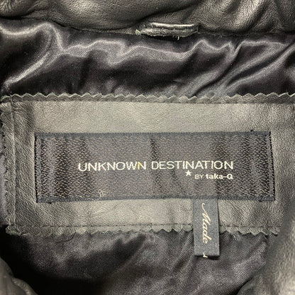 【中古品】【メンズ】 UNKNOWN DESTINATION アンノウン ディスティネーション EMBK-16 LEATHER COAT レザー コート アウター 146-251203-cs-10-izu サイズ：S カラー：ブラック 万代Net店