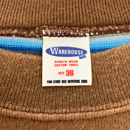 【現状渡し品】【メンズ】 WAREHOUSE ウエアハウス S/S ボーダーポケットTee 145-260310-ea-04-fur サイズ：36 カラー：ブラウン/ブルー/オフホワイト 万代Net店