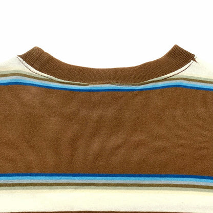 【現状渡し品】【メンズ】 WAREHOUSE ウエアハウス S/S ボーダーポケットTee 145-260310-ea-04-fur サイズ：36 カラー：ブラウン/ブルー/オフホワイト 万代Net店