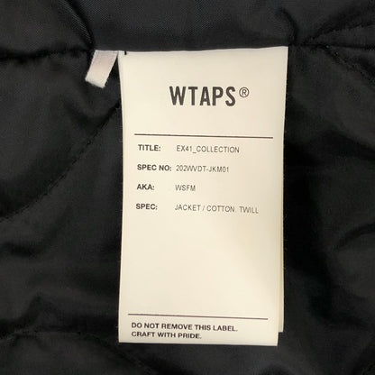 【中古品】【メンズ】 WTAPS ダブルタップス 20AW WSFM JACKET COTTON TWILL 202WVDT-JKM01 コットンツイルジャケット アウター 142-260731-rs-03-fur サイズ：03 カラー：ブラック 万代Net店